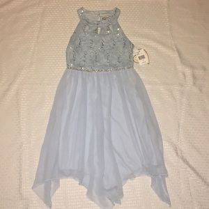 Blue girls size 14 formal dress